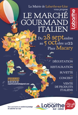 Marché gourmand italien du 28 septembre au 5 octobre 2022