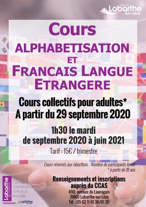 Cours d&#039;alphabétisation et de français langue étrangère