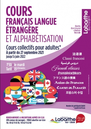 Cours de français langue étrangère et alphabétisation