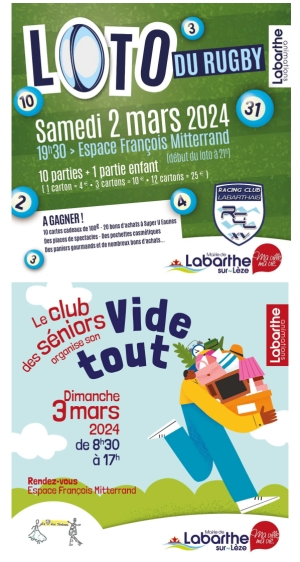 ANIMATIONS - WEEK-END DU 2 ET 3 MARS - ASSOCIATIONS - ESPACE F.MITTERRAND