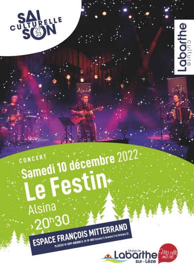 Concert samedi 10 décembre à 20h30 - Le festin par Alsina