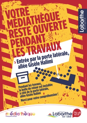 Votre médiathèque reste ouverte pendant les travaux