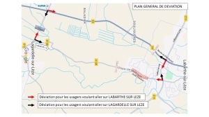 Travaux de sécurisation du chemin de Lagardelle - circulation déviée du 8 au 12 avril 2024