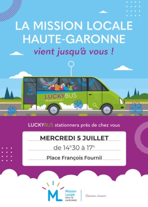 Lucky Bus - mercredi 5 juillet de 14h30 à 17h place François Fournil