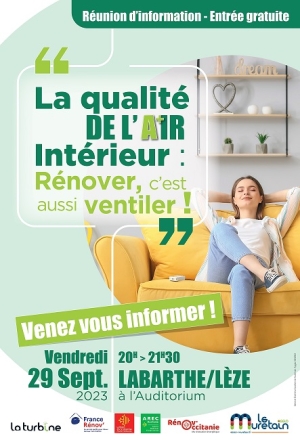 Prochain rendez-vous de la Turbine: 29 septembre à Labarthe - La qualité de l&#039;air intérieur