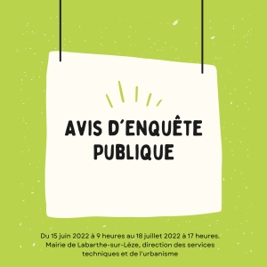 Avis d&#039;enquête publique