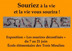 Exposition &quot;Les sourires déconfinés&quot; du 7 au 28 juin sur les grilles de l&#039;école des Trois Moulins et dans les rues de Labarthe