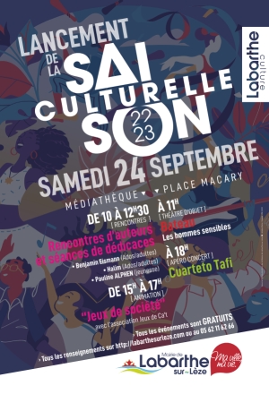 Samedi 24 septembre - Lancement de la saison culturelle