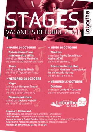 Culture - stages octobre