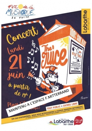 Changement de lieu pour le concert: rendez-vous à partir de 19h pour le concert de The Juice à l&#039;espace François Mitterrand