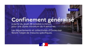 Confinement généralisé à partir du 29 octobre 2020 à minuit