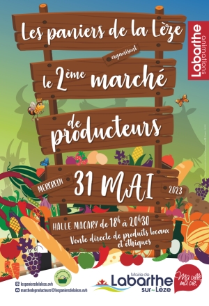 Marché des producteurs - mercredi 31 mai de 18h à 20h30