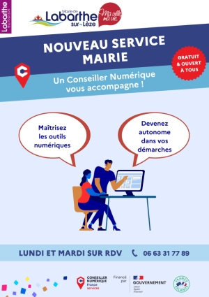 Nouveau service Mairie: un conseiller numérique vous accompagne