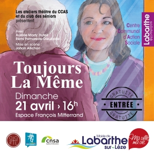 THEATRE - CCAS ET CLUB DES SENIORS - DIMANCHE 21 AVRIL - ESPACE MITTERRAND