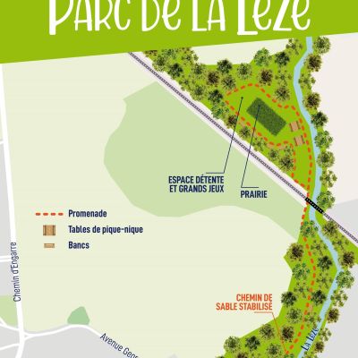 Plan du parc de la Lèze