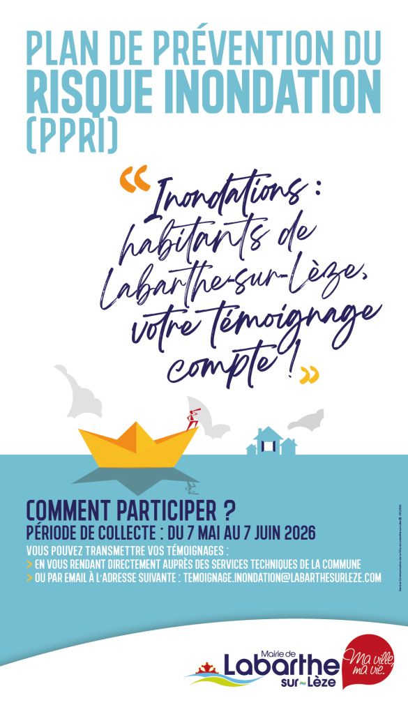 Plan de Prévention Risque Inondation PPRI Labarthe Sur Leze Appel à Témoignage