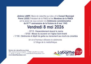 Carton Invitation 8 Mai 1964