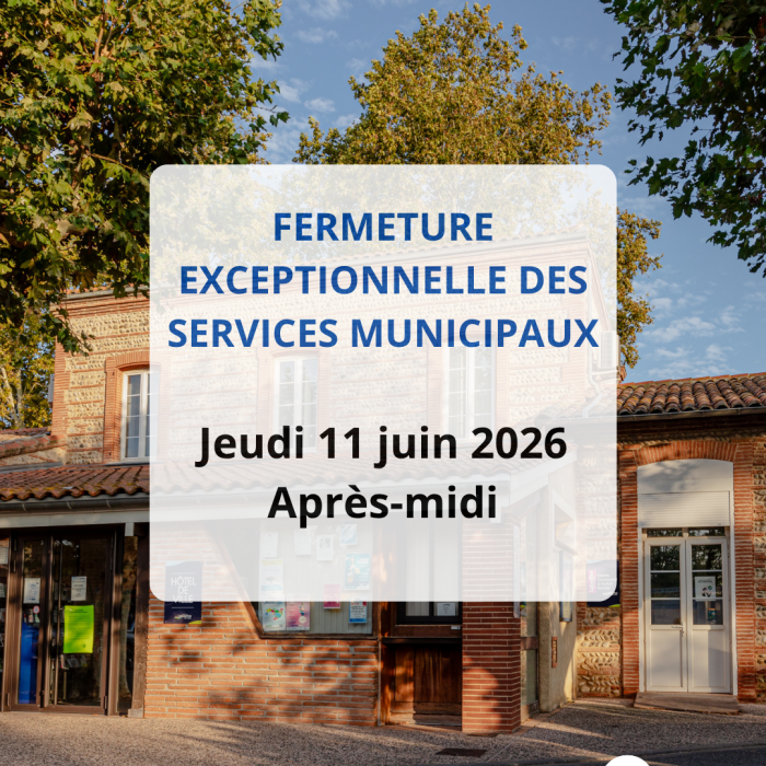 [FERMETURE EXCEPTIONNELLE DES SERVICES MUNICIPAUX