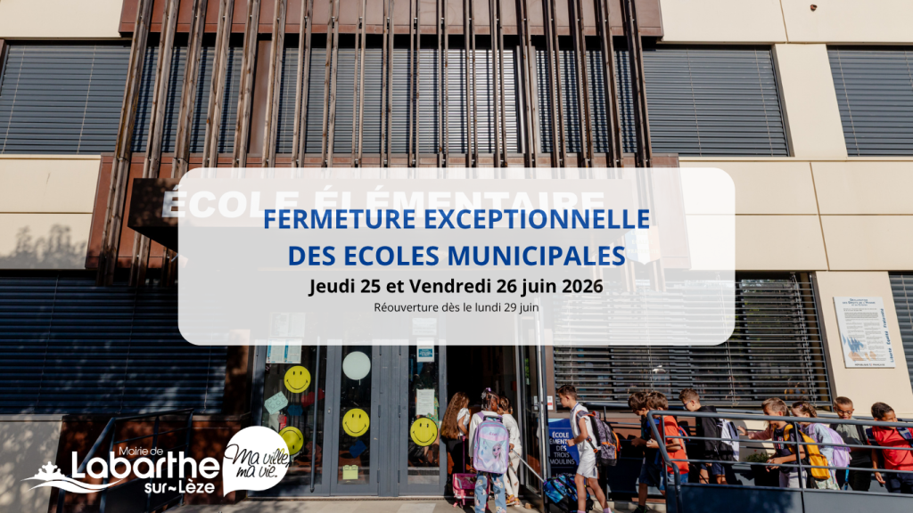 Fermeture exceptionnelle écoles juin 2026