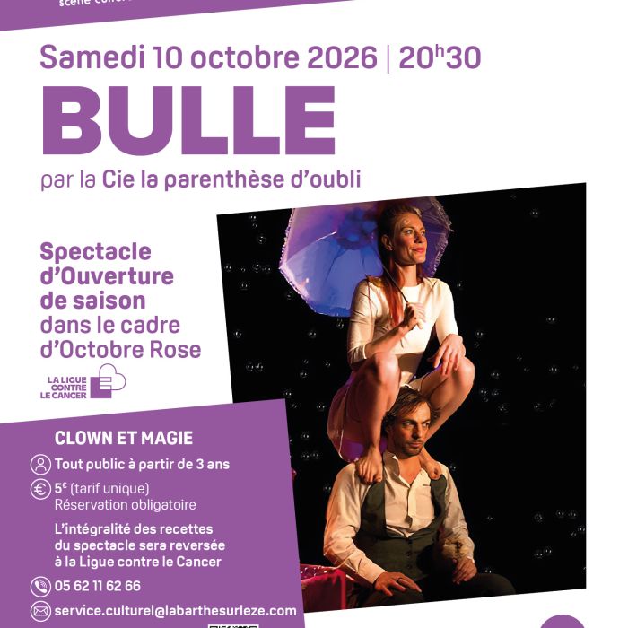 Par la compagnie la parenthèse d'oubli Pour ouvrir cette nouvelle saison culturelle, l’Astrolab’ vous donne rendez-vous pour un spectacle familial mêlant humour, magie et acrobaties ! Un duo clownesque et magique