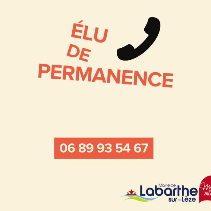 PERMANENCE SEMAINE 4 AVRIL
